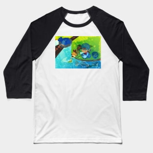 Harvest Moon Fishing Baseball T-Shirt